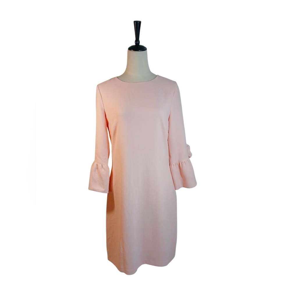 Chadwick Pastel Pink Shift W Bell & Ruffle Sleeves Size 6